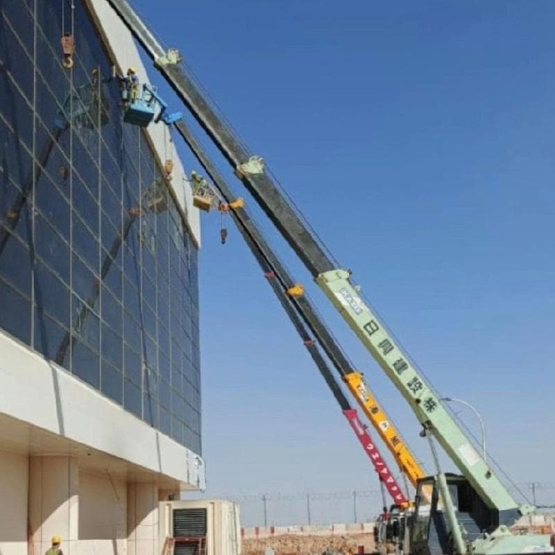 تنظيف واجهات زجاجيه