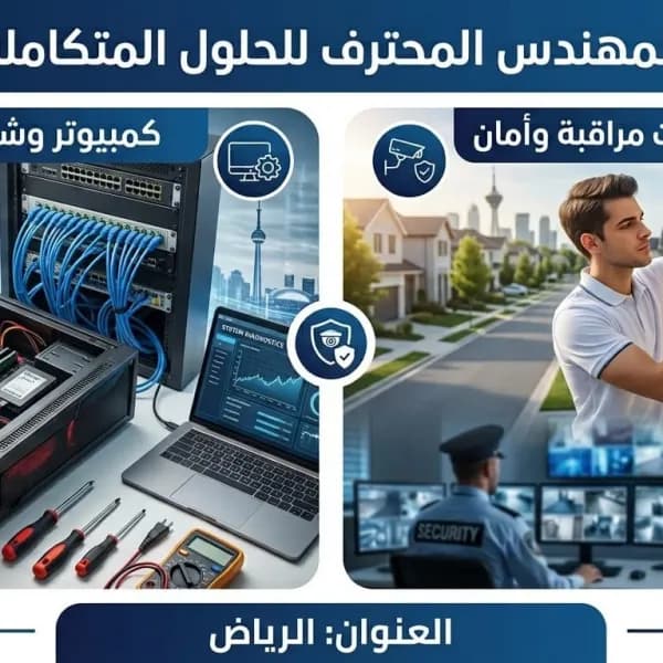 تركيب كاميرات مراقبة وصيانة وبرمجة الكمبيوتر