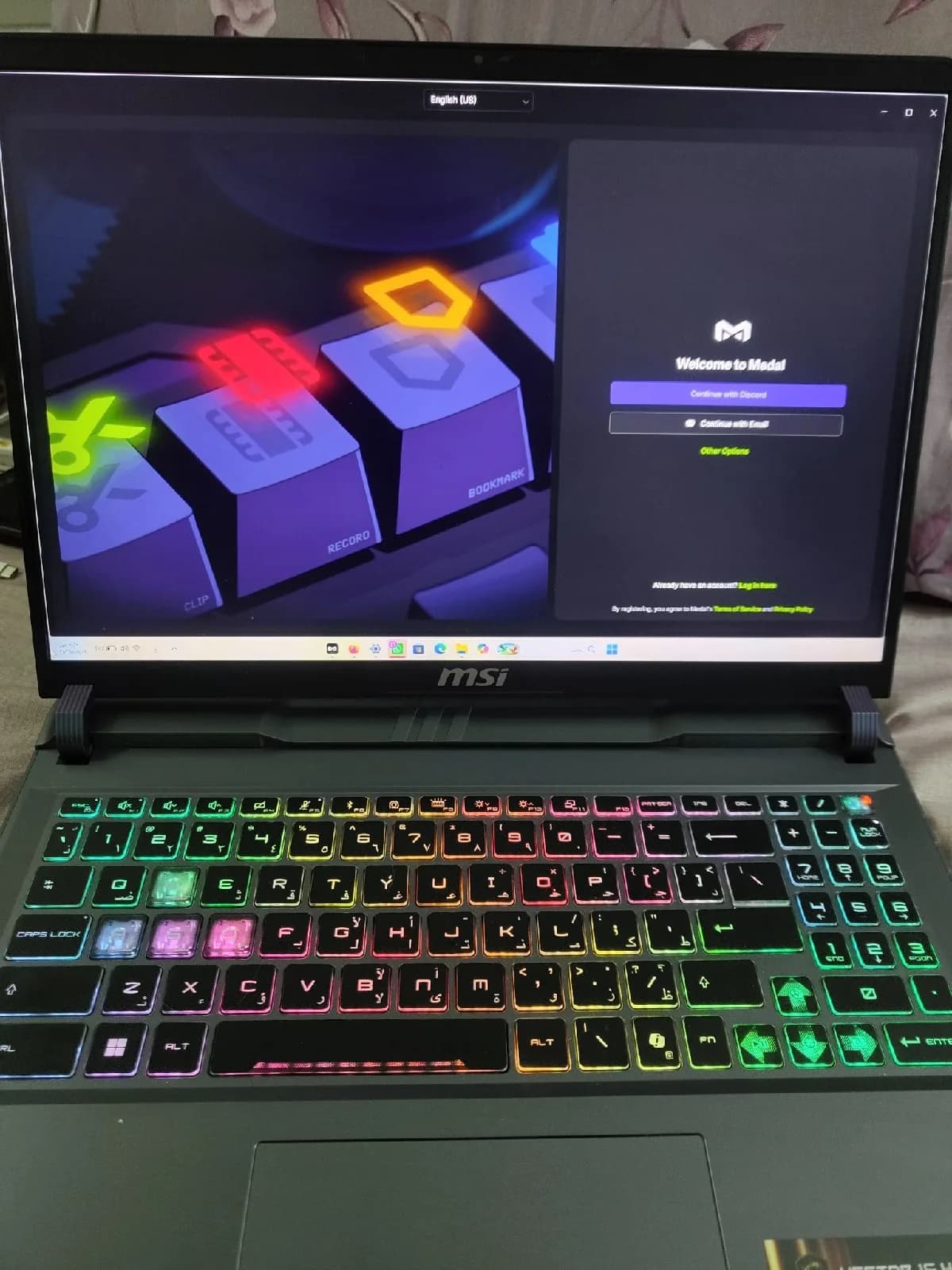 لاب توب msi كسر زيرو ضمان اكسترا سنتين بالفاتوره