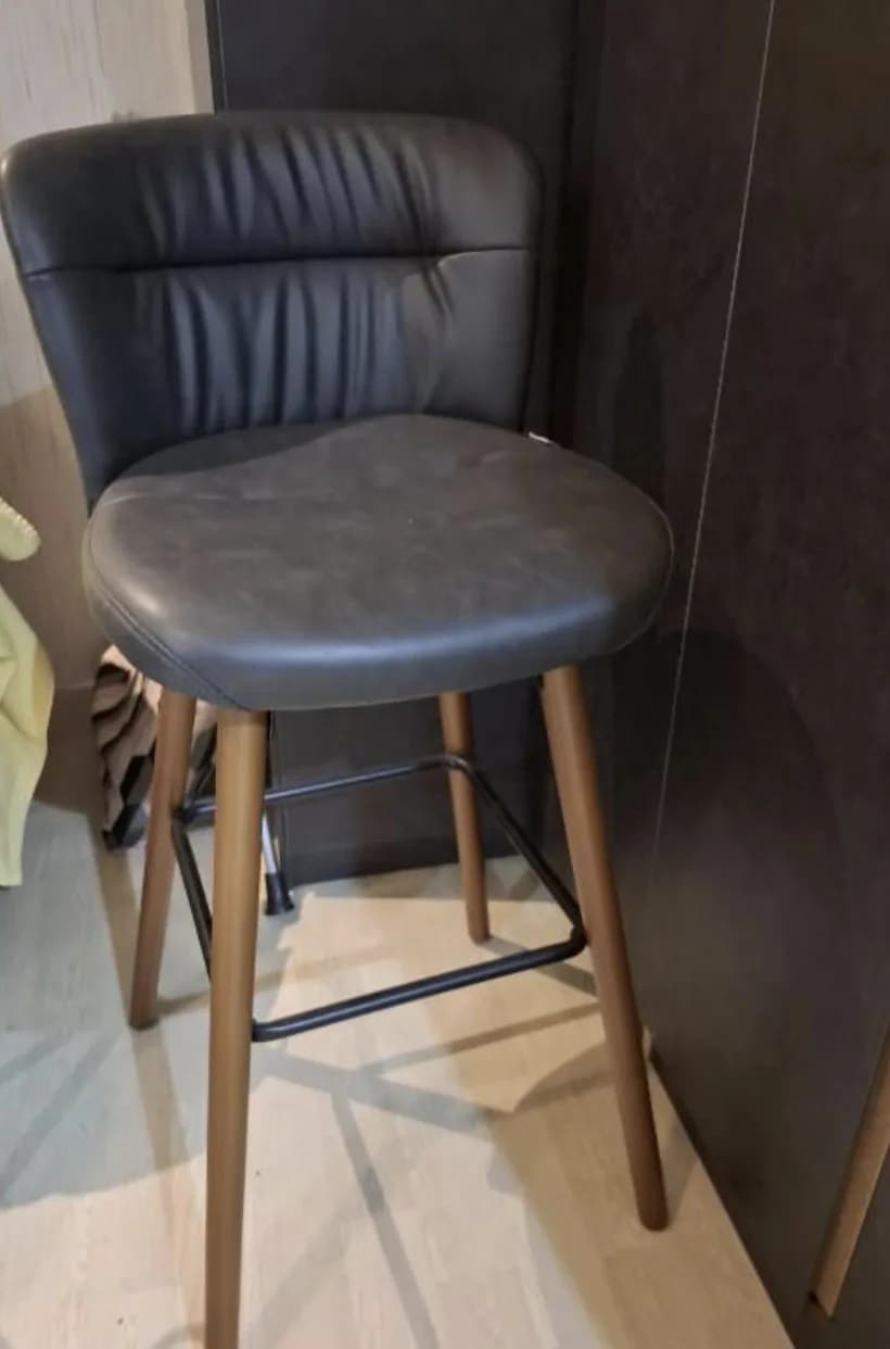 Leather bar stool, height 1.5 meters, from SACO