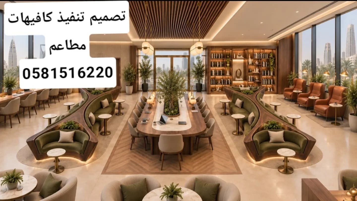 تصميم تنفيذ كافيهات مطاعم