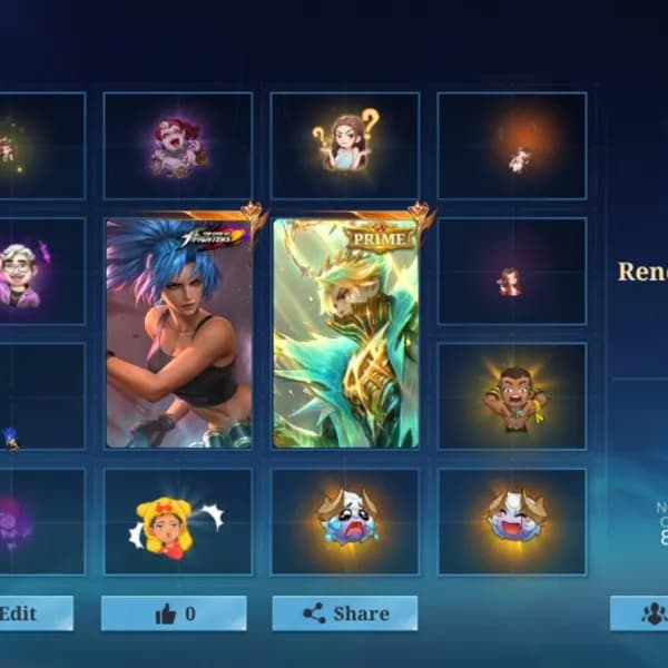 حساب MLBB رتبة Mythical Honor مع 266 سكن