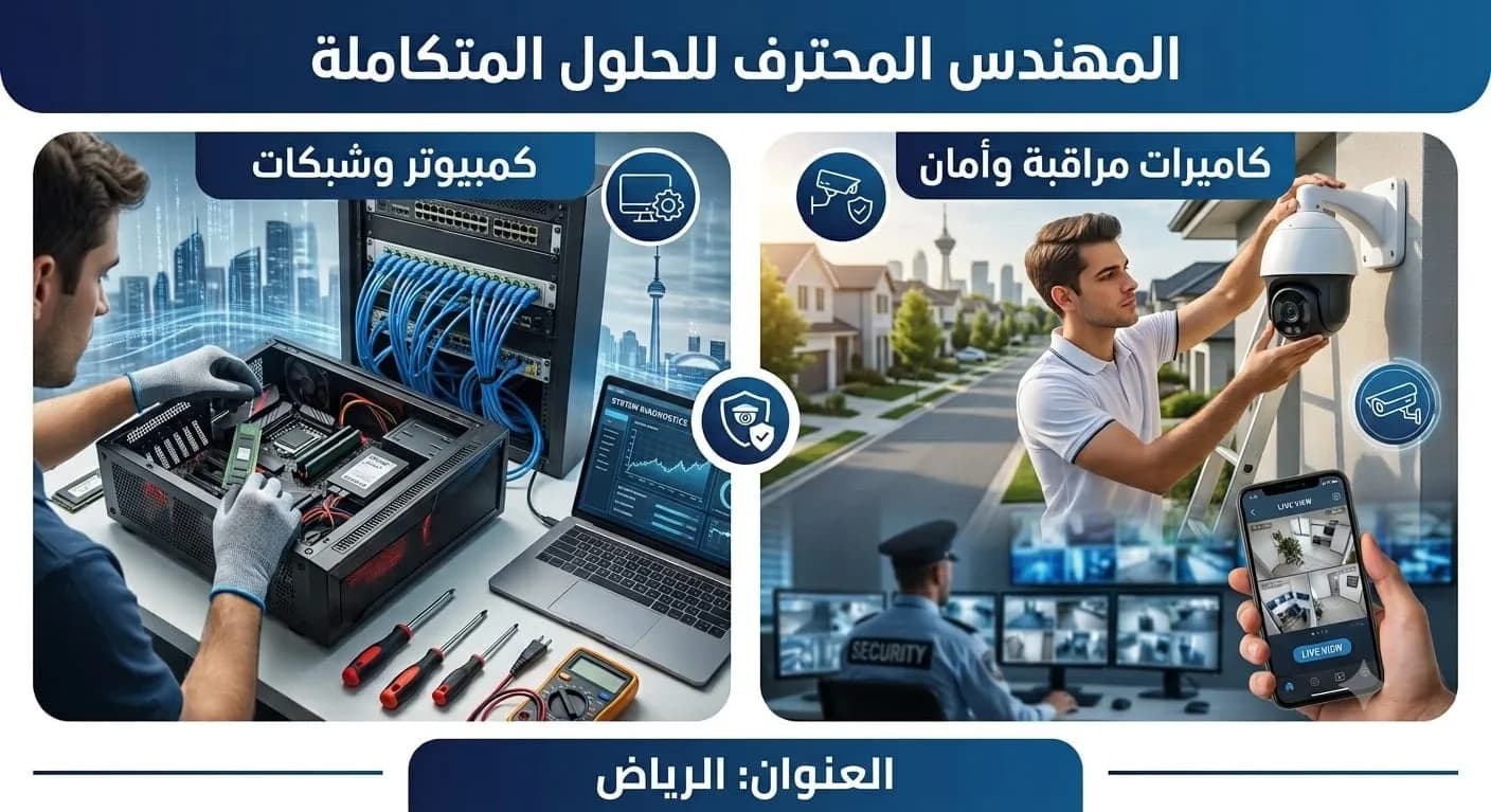 تركيب كاميرات مراقبة وصيانة وبرمجة الكمبيوتر