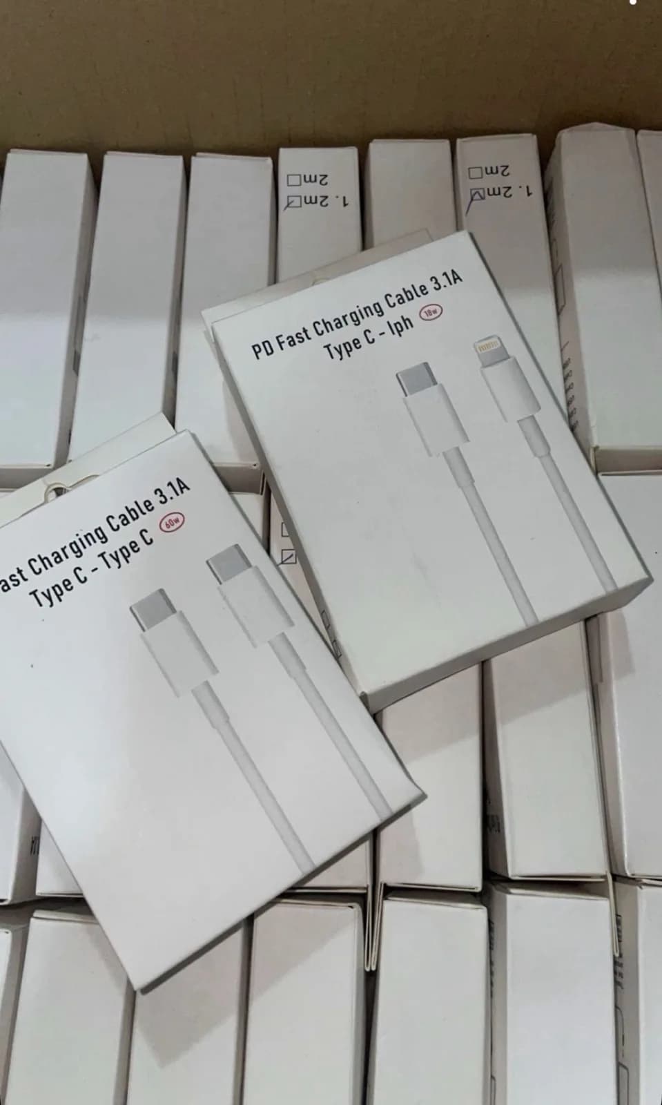 Clearance - iPhone and Type-C chargers for two riyals only