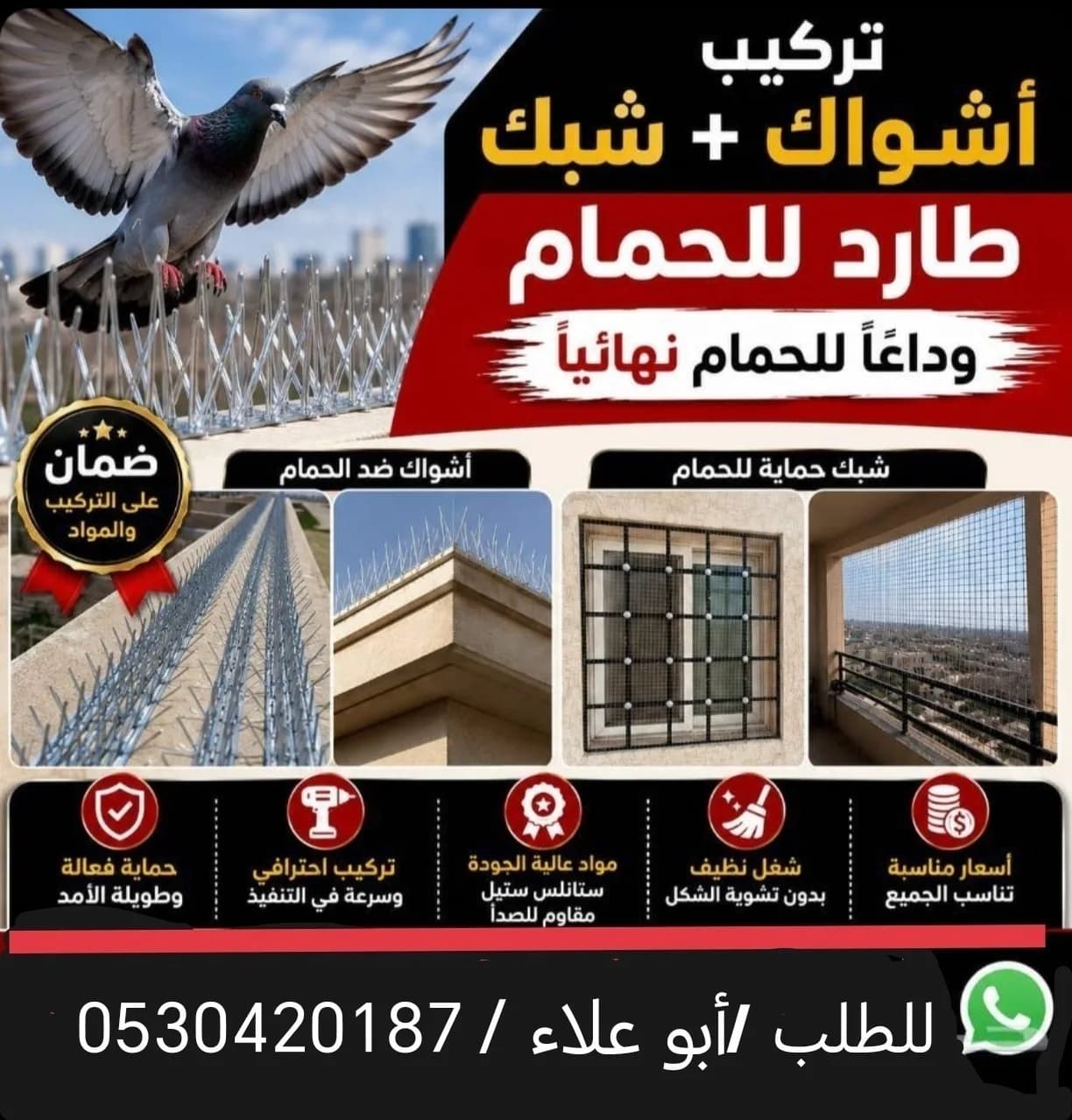 الحل المتميز لإبعاد الطيور