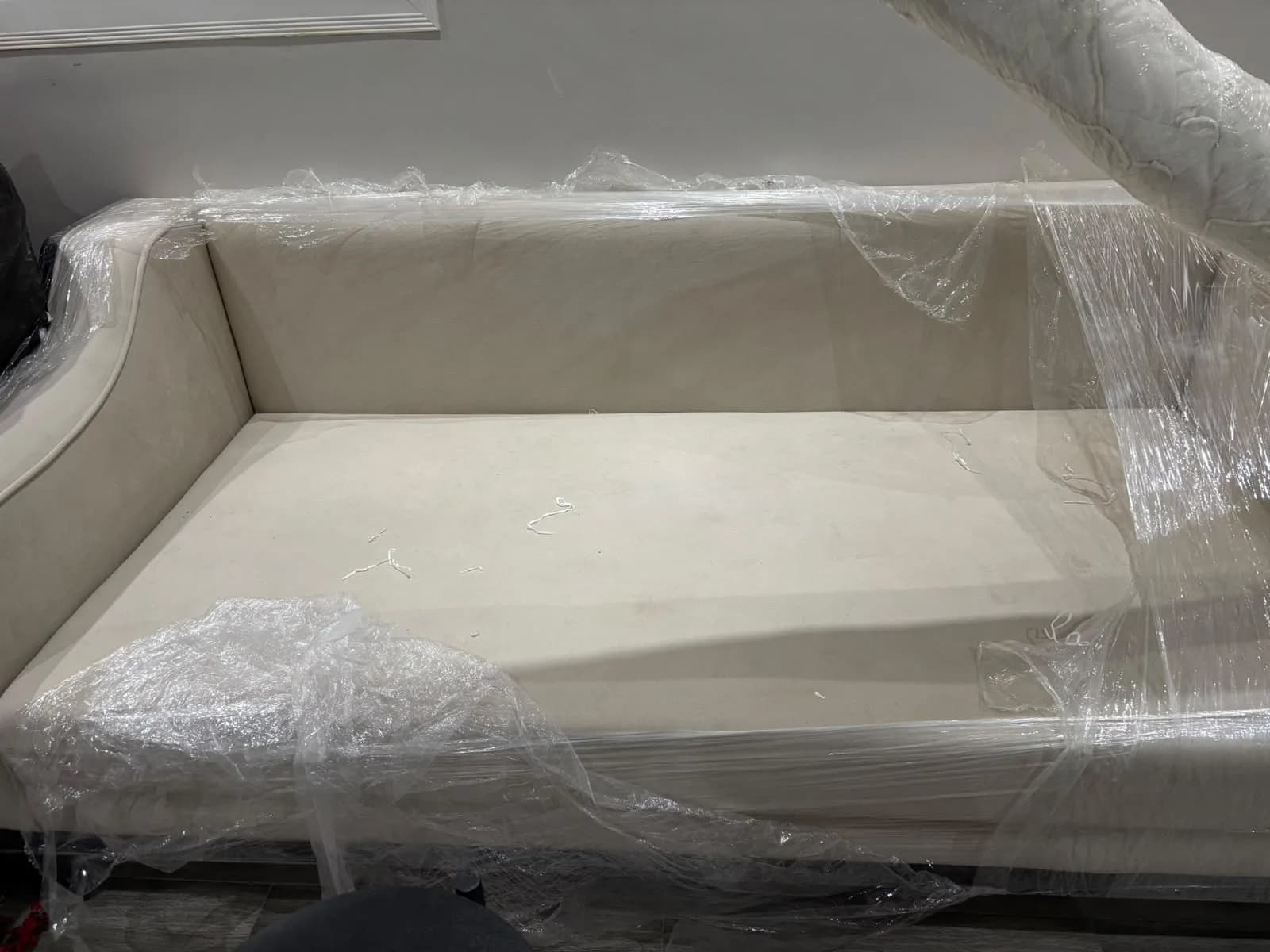 3-piece sofa with curtain and tables